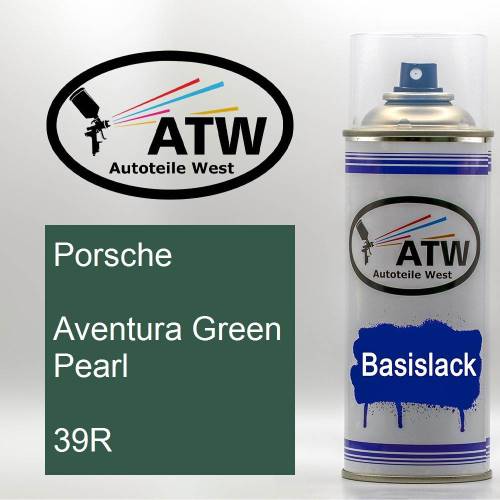 Porsche, Aventura Green Pearl, 39R: 400ml Sprühdose, von ATW Autoteile West.